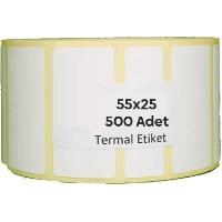 55X25 TERMAL ETİKET 1000 ADET  YATAY - 1